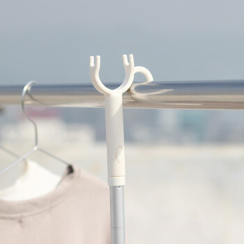 撑衣杆 伸缩式不锈钢晾衣杆晾衣叉挑衣杆伸缩挑阳台挂衣家用晒衣杆衣