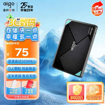 爱国者 SSD固态硬盘 128GB SATA3.0接口TLC颗粒 读速500MB/S S500T系列