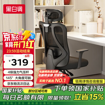 黑白调 P1 人体工学电脑椅 标准版