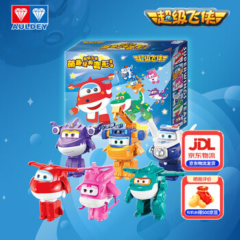AULDEY 奥迪双钻 超级飞侠儿童玩具DS780691 萌趣经典套装（6只中变形）