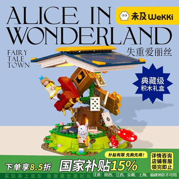 未及生日情人节礼物女孩家居装饰玩具儿童积木童话公主画册失重爱丽丝