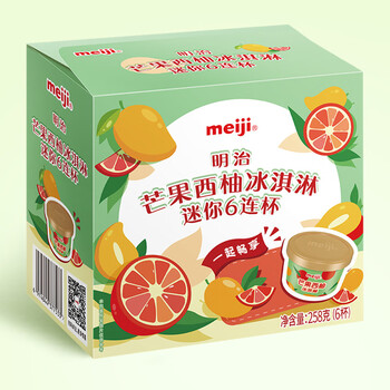 meiji 明治 芒果西柚冰淇淋 43g*6杯