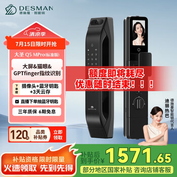 德施曼 大圣 Q5 MPro（标准版）智能锁猫眼可视大屏