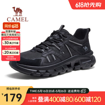 骆驼(CAMEL)新款女士休闲鞋轻便软底简约舒适户外徒步鞋 G24S342016T 黑色女 36