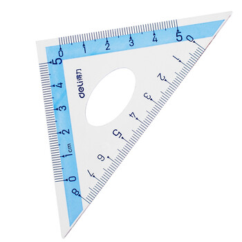 得力(deli) 直尺学生文具套装三角板三角尺套尺儿童尺子 直角三角尺
