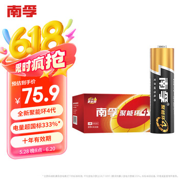 南孚 LR6 5号碱性电池 1.5V 40粒装
