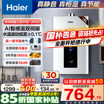 海尔 Haier JSQ30-16JM6CDU1 双水伺服燃气热水器 16L