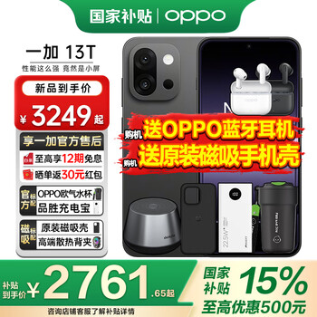 一加一加 13T【下单立减500】新品5G游戏智能骁龙8至尊版旗舰小屏大魔王大电池一加13升级一加13t手机 云墨黑 12+256 官方标配