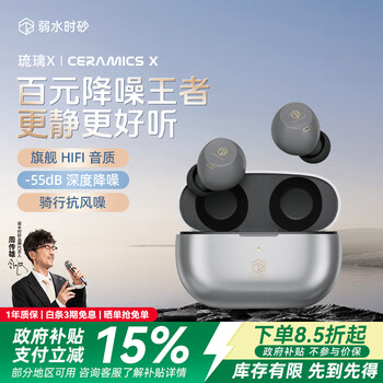 弱水时砂 rose technics 琉璃X 入耳式蓝牙耳机 灰色 Type-C