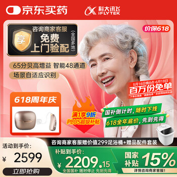 国家补贴：科大讯飞 iFLYTEK VAN 610 助听器 星耀版 右耳 父亲节礼物