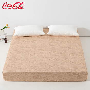 可口可乐亲肤磨毛加厚床笠单件防脏被罩 绿色life 120*200cm