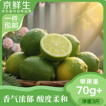 京鲜生 每斤4.9元：京鲜生 广东香水柠檬 净重3斤装 单果70g+