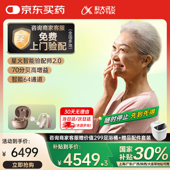 国家补贴：科大讯飞 iFLYTEK VAN pro 203 助听器 星河版双耳