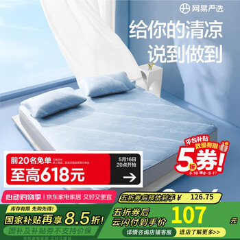 网易严选冰丝席夏季家用凉席用品水波纹冰丝席床单床笠枕套件套凉席 水波蓝-床笠款 180cm*200cm (三件套)