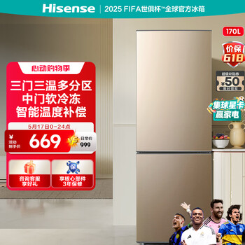 海信170升小型冰箱家用租房双门二门两门双开门电冰箱冷藏冷冻宿舍小户型BCD-170VK1F
