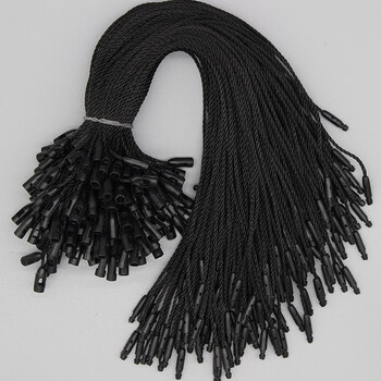 吊牌绳子棉线吊粒吊绳通用服装吊牌挂绳头衣服标签绳 涤纶黑色细