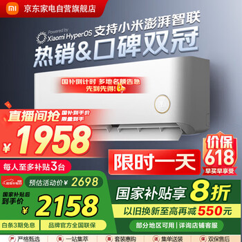 小米(MI)空调2匹挂机 巨省电 新一级能效 变频冷暖 智能互联 壁挂式米家空调挂机KFR-50GW/D2A1 国家补贴