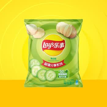 乐事（Lay's）薯片休闲零食膨化食品 135克经典原味零食 多种混合口味 黄瓜味