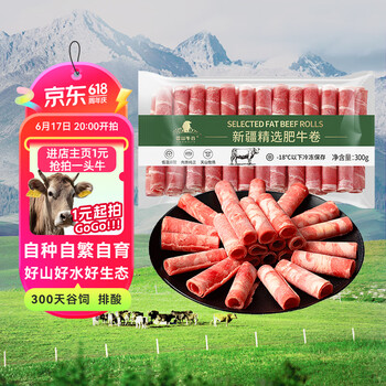天莱香牛 Snow Mountain 雪山牛谷 新疆谷饲牛肉卷 300g