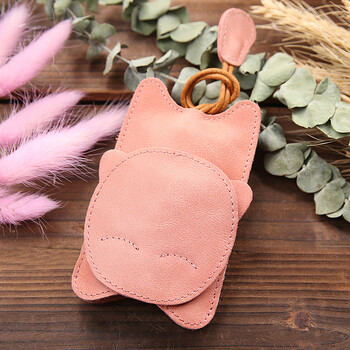 『京东直营』钥匙包女士韩可爱真皮抽拉简约超薄头层牛皮个性创意汽车