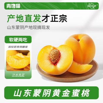 青馋猫 山东蒙阴黄桃 净重3斤