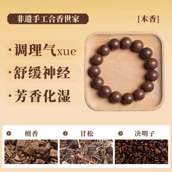 GOYN合香珠中药手串五行古法非遗自制疏肝解郁情绪稳定安助神眠湿气祛 藏药-【晕车 提神醒脑 疏通】 8mm*23颗