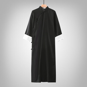 霜汐相声大褂德云社演出服男子长衫中国风民国风棉麻女长袍马褂话剧评