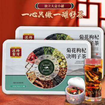 流传金方流传金方菊花枸杞决明子茶小罐装茶 小罐装养生茶桑葚金银花茶 【品鉴版】5罐