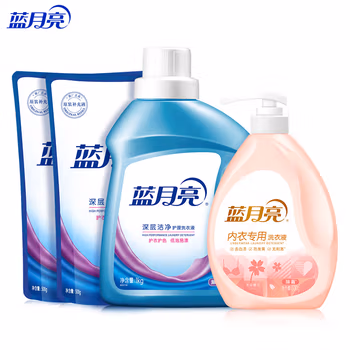 蓝月亮深层洁净洗衣液+新品内衣洗衣液套装 1kg*1瓶+500g*2袋（薰衣草香）+500g/瓶