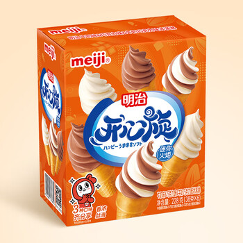 meiji 明治 开心旋迷你雪糕筒 38g*6个