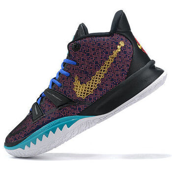 欧文7代气垫男篮球鞋女黑白电影主题数学公式耐磨实战运动跑步鞋 黑