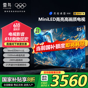 雷鸟 鹤6 PRO 24款 MiniLED电视机 85英寸（直播专享）