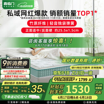 喜临门 Sleemon 进口乳胶软硬两睡厚垫抗菌防螨独立弹簧床垫席梦思光年 光年plus3.0-厚25.5cm 1.5*2米