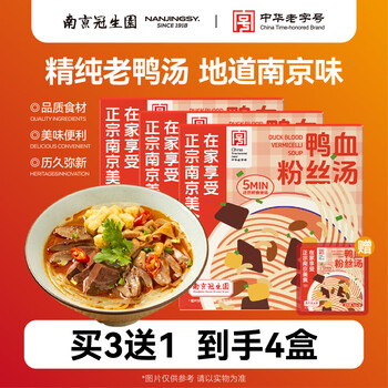 南京冠生园 南京美食鸭血粉丝 4盒