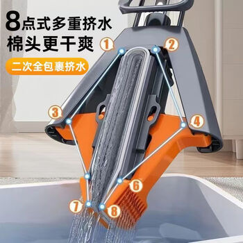 海绵拖把免手洗拖把胶棉吸水拖把