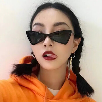 蹦迪眼镜白色框墨镜女潮个性网红ins超火抖音欧美三角形嘻哈太阳 黑框