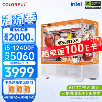 七彩虹 COLORFUL 橘猫RTX4060 Ti 主机 13代i5 13400F