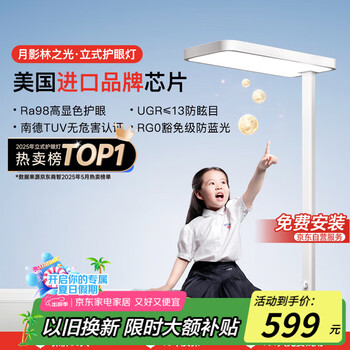 月影家居 月影林之光护眼大路灯儿童全光谱学习台灯桌面钢琴立式落地灯 Air版6500LM