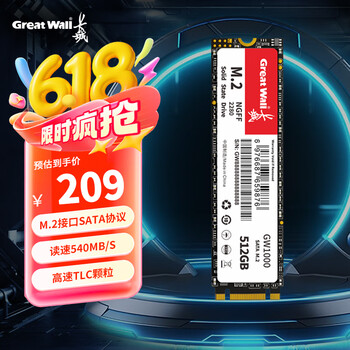 长城 GW1000系列  SATA M.2 固态硬盘 512GB