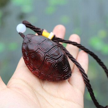 三锦富甲天下手把件紫檀手把件木质乌龟壳富甲天下手把件犀角紫檀木