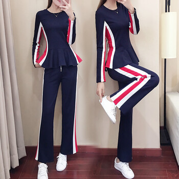 【京东特惠购】运动休闲套装女2019新款潮时尚气质显瘦遮肚子春长袖