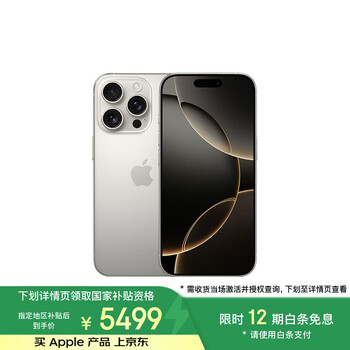苹果 Apple iPhone 16 Pro 5G手机 128GB 原色钛金属