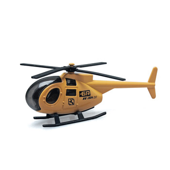 城市消防救援工程巡逻机儿童金属小飞机玩具摆件 合金救援直升机-红色