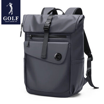 高尔夫(GOLF)双肩包男士运动背包女休闲旅行学生书包防泼水通勤出游背包【Q】 款式12-灰色