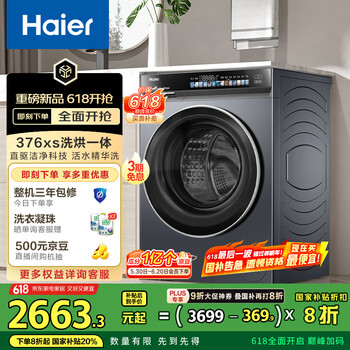 海尔 Haier XQG100-HBE376XS 冷凝式洗烘一体机