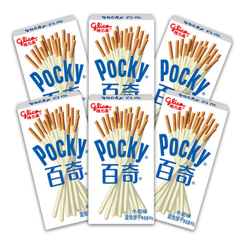 【整包】格力高(glico)百奇装饰饼干(牛奶味)60g*6盒