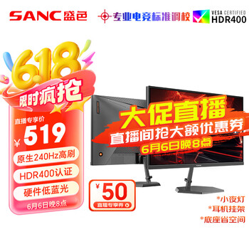 国家补贴：SANC  Fast IPS 电竞显示器 N50Pro6