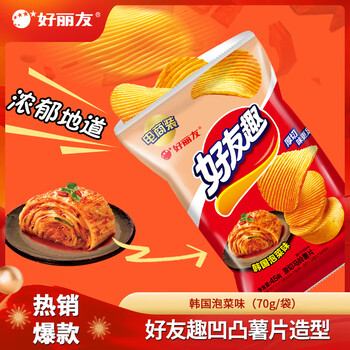 好丽友(ORION)好友趣呀土豆浪里个浪零食成人儿童休闲零食宿舍办公室小零食 【好友趣】韩国泡菜味70g