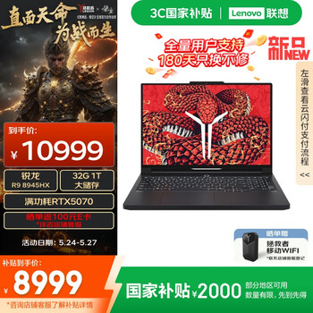 联想拯救者R9000P 2025(R9-8945HX RTX5070 32GB 1TB)