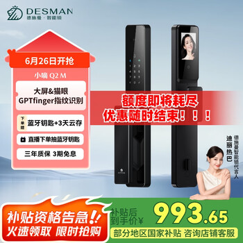 国家补贴：德施曼 小嘀Q2M 智能门锁